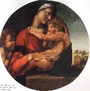 BERRUGUETE, Alonso Madonna and Child with the Young St.Fohn oil on canvas